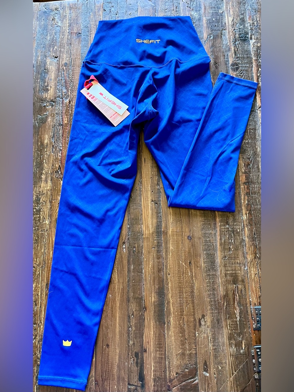 SHEFIT women’s Royal Blue High-Waist Tummy Control Active Leggings Sz M NWT